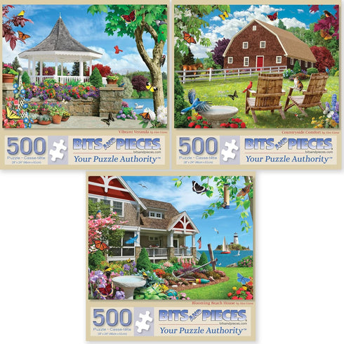 Bits and Pieces - Value Set of Three (3) 500 Piece Jigsaw