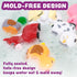 6 Pack Tub Works Barnyard Mold Free Bath Toys, | Sealed, No Hole Bath Toys Design Keeps Moisture Out | Soft, Squeezable