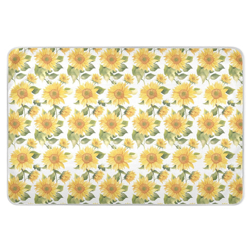 siphylline Minimalist Summer Sunflower Floral Extra Large Resuable Changing Pad Covers Soft Absorbent