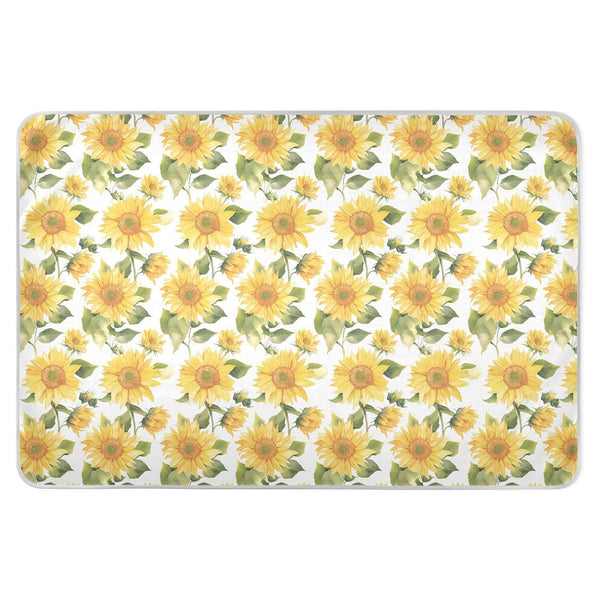 siphylline Minimalist Summer Sunflower Floral Extra Large Resuable Changing Pad Covers Soft Absorbent