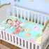 SyXIOP 28" 52" Cartoon Cute and Colorful Animals Cooling Baby Waterproof Crib Mattress pad x Breathable Crib Bumper