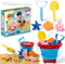 Cozycharm Beach Sand Toys Set for Toddlers, Portable Travel Beach Toys with Collapsible