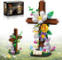 HiDectee Christian Cross Flower Building Set - Jesus Botanical Lily Cross with Bible