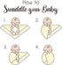 Sweet Jojo Designs Star and Moon Baby Girl Swaddle Blanket Jersey Stretch Knit for Newborn or Infant Receiving Security