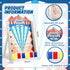 Fulmoon Disk Drop Game with 10 Disks, Classic Circus Theme, Fun Party Game Wood Board Game for Teens Adults, 15.7 x 10