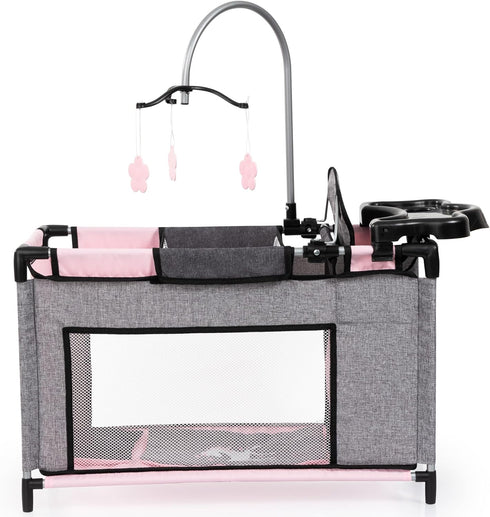 18 Inches Bayer Multi-Bed Playpen for Dolls up to with Changing Station & Highchair