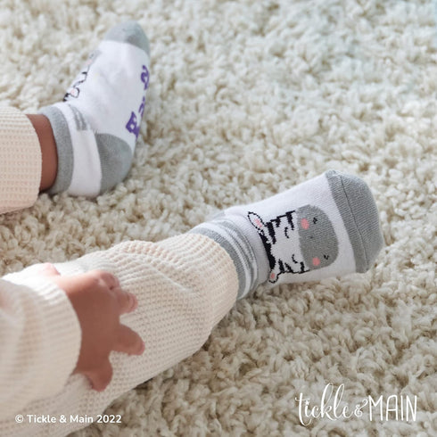 Tickle & Main Noah’s Ark 4-Piece Gift Set for Infants 0-12 Months, Includes Storybook and 3 Pairs of Animal Socks