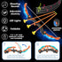 KKONES Kids Bow and Arrow Set, 2 in 1 Shooting Game Toy with LED Light Up Archery Toy Set, Bow & Air Gun, Foam Balls,
