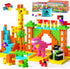 65 PCS Magnetic Blocks Set, 1" Magnet Building Blocks with Toy Eyes