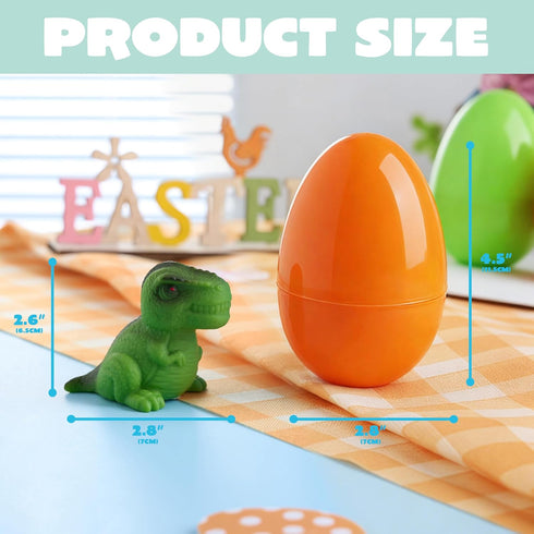6 3+ JOYIN Pcs Prefilled Easter Eggs with Floating Dinosaur Light-up Bath Toys, Luminous Bathtub Toys for Kids Easter