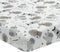 Lambs & Ivy Jungle Safari 100% Cotton White/Gray Elephant/Lion Fitted Crib Sheet