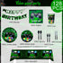 Video Game Party Supplies - 128pcs Tableware Set with Plates, Cups, Tablecloth, and Banner for Kids' Birthday