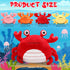 5 4 DoubleFill Pcs Crab Stuffed Animal Plush Toys Crab Mom with Baby Plushies Sea Ocean Stuffed Animal Pillows, Gifts