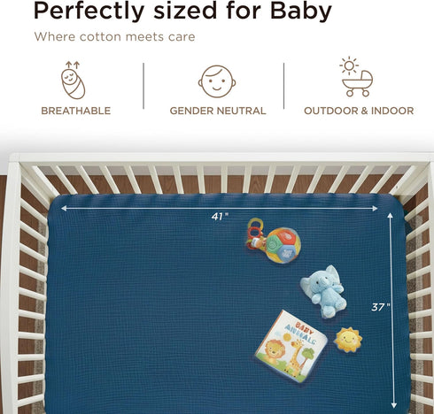 4 41 37| Threadmill Muslin Baby Blanket | Layer Swaddle Blankets for Newborns| Multi Use Muslin Blankets x Ultra-Soft