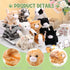 Lenwen 10 Pcs Cat Stuffed Animals Bulk, Soft Cuddly Kitten Plush Sets, Assorted Fluffy Stuffed Cats for Kids Birthday
