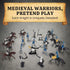 Playset 42 Liberty Imports Medieval Knights and Dragons Figures Plastic Fantasy Soldier Figurines and Accessories Toys