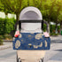 miaozhen Floral2 Navy Blue Gold Peony stroller accessories organizer baby caddy large zip pocket organizador para