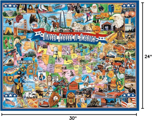 1000 White Mountain Puzzles United States of America - Piece Jigsaw Puzzle