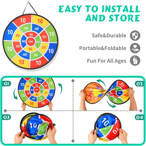 58PCS Carnival Games Combo Set, Indoor Outdoor Party Games for Kids Adults, Birthday Games, Fall Festival Activities