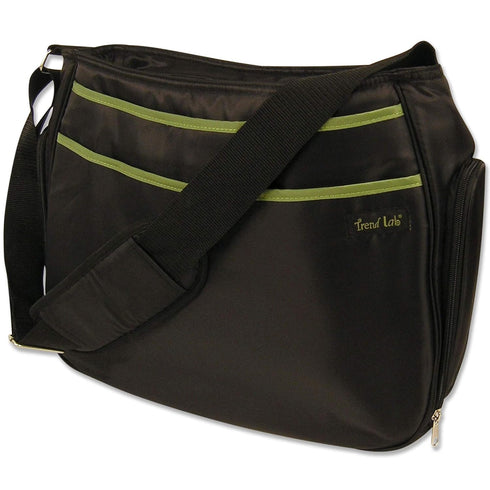 Trend Lab Black with Avocado Ultimate Hobo Style Tote Diaper Bag with