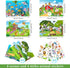 Spakon 32 Sheets Scene Stickers for Kids - DIY Animal Mix and Match Stickers for Birthday Party Favor.