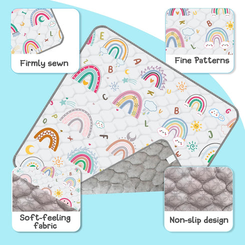 50" 50" Baby Play MatThick Soft X Playpen mat, Non-Slip and Machine Washable Baby Play Mats for Floor Crawling Mat