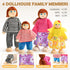 Set, 36PCS 5 4 3 4 5 6 Toyssa Dollhouse Furniture Beech Wood and Plastic Miniature Doll House Accessories with Modern
