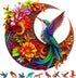 Unique Wooden Puzzles for Adults, Hummingbird Puzzle 200 Pieces 11.4" x 11.4",