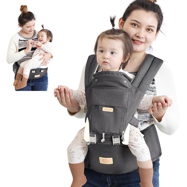 FRUITEAM Baby Carrier Newborn to Toddler, 6-in-1 Ergonomic & Adjustable Baby Carrier