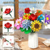 mesproud Set,1009PCS Decoration,12 6+,Idea Flower Bouquet Building Creative DIY Plant Bouquet Artificial Flowers