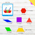 155 PCS Wooden Pattern Blocks Set, 24 Double-Sided Design Cards for Montessori Learning Toys
