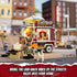 Set 515 FUNWHOLE Chili Dog Trailer Lighting Building Bricks - Street Fusion City Town Hot Food Truck with LED Light