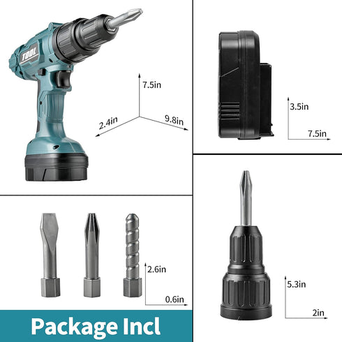 Toy Choi's Toy Drill Set for Kids - Electric Pretend Play Tool with Realistic Sound & Action, Construction Toy for Ages
