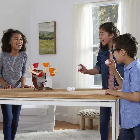 Deer Pong Game, Features Talking Deer Head and Music, Fun Family Game for Ages 8 and Up