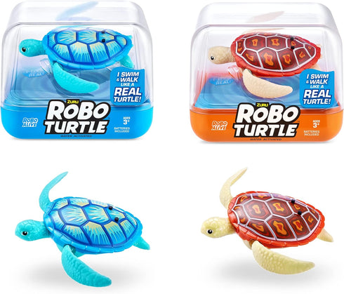 Robo Alive Robo Turtle Robotic Swimming Turtle (Orange + Blue) by ZURU