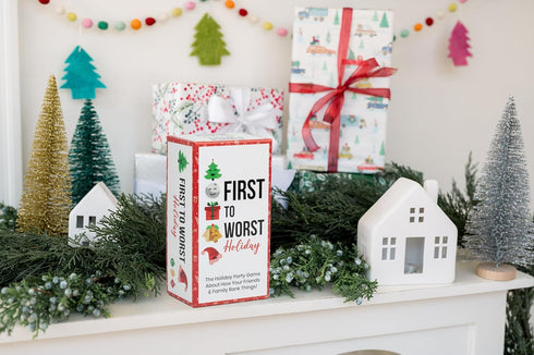 FIRST TO WORST Holiday Edition Party Game - A Festive Card Game About How Your Friends & Family Rank Things - Perfect