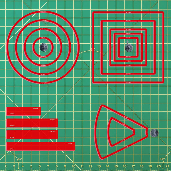 Area of Effect Spell Templates Set of 15, Acrylic AOE Damage Marker Tabtop RPG Gaming Accessories for D&D