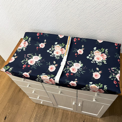 AMROSE 3 Pack Easy Care Changing Pad Covers, Ultra Soft Microfiber Diaper Change Table Sheets for Baby Girls, Floral