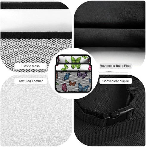PPIKTC Spacious Hanging Auto Seat Organizer with Ventilated Mesh Pockets for Wet Wipes and Baby Supplies, Beautiful
