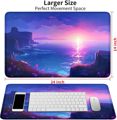 Card Mat for MTG & TCG Playmat Mouse Pad, 23.6" x 13.8" Game Mat for Trading Card Games & Office Use
