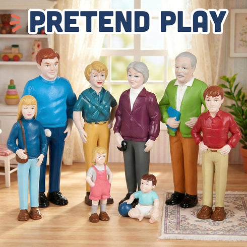 Cre8tive Minds Set 3+, Set 8 Creative Minds Marvel Education Caucasian Family Toy Figure for Kids Ages of Inclusive