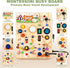 1-3 10 19 1+ Busy Board for Toddlers - Montessori Educational Sensory Toy with Switches & Lights, Activity Board