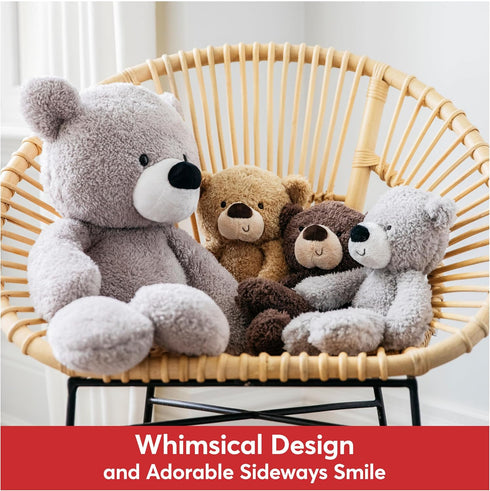 1 13.5 GUND Fuzzy Teddy Bear, Premium Stuffed Animal for Ages and Up, Gray