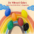 6 Colors Unbreakable Football Jumbo Crayons, Big Egg Crayons for Toddlers and Babies, Non-Toxic, Easy Grip for Small