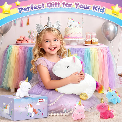 0 1 2 3 4 5 6 7 8+ Set, Mommy 4 Tummy, KIZZYEA Toys for Girls Ages Years, Unicorn Plush Toys Soft Unicorn Stuffed