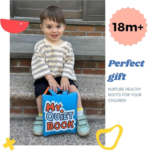 My Quiet Book - Toddler Travel Toys for Ages 1-4, Montessori Busy Book with 10 Activities