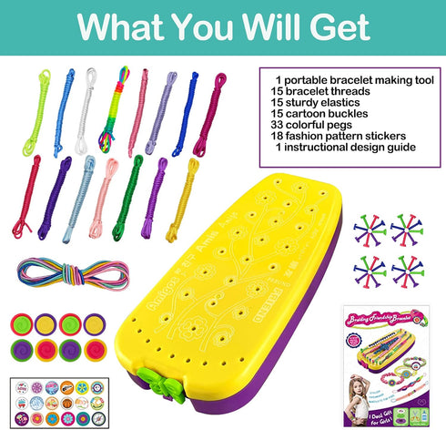 Topdiaos 7 8 9 10 11 12 Set Friendship Bracelet Making Kit Toys, Ages Year Old Girls Gifts Ideas, Birthday Present
