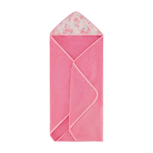 3 Pack GS71730 Cudlie Buttons & Stitches Baby Girl Rolled/Carded Hooded Towels in Bless This Baby Print