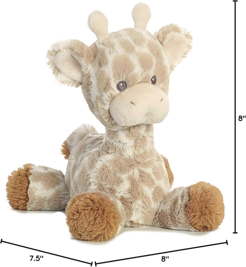 8 Inches Aurora Snuggly Loppy Giraffe Baby Stuffed Animal - Comforting Companion - Imaginative Play - Brown
