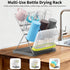 9 Vertical Baby Bottle Drying Rack, Hooks Vertical Rack Dryer with Drainage Tray for Water Bottles, Drinking Glasses